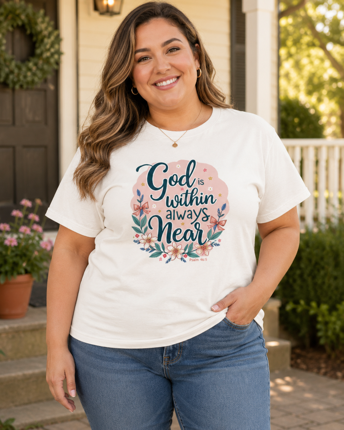 God Is Within, Always Near Christian T-Shirt