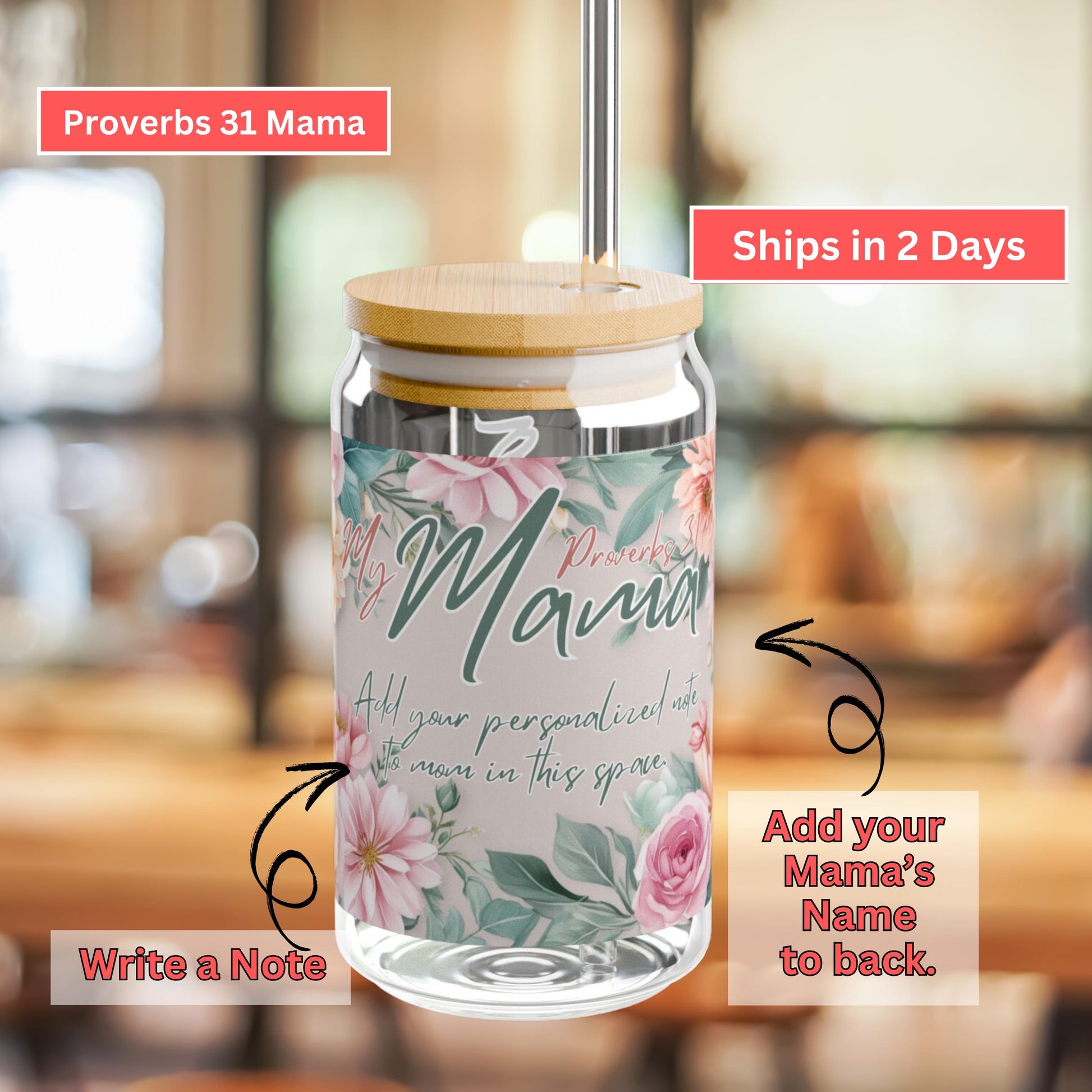 Personalized Proverbs 31 Mom Sipper Cup from Lewey's Merch
