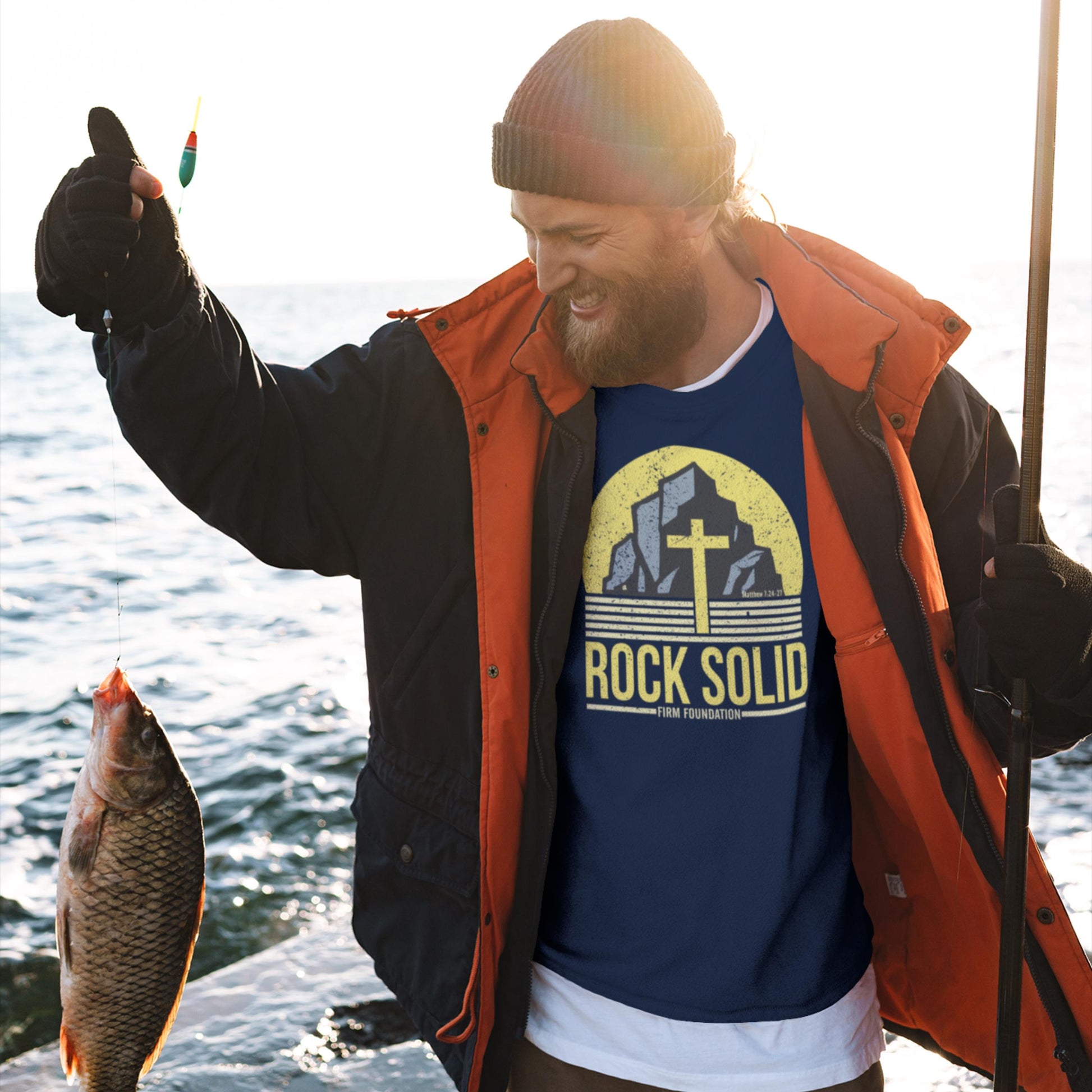 Rock Solid Christian Crewneck Sweatshirt from Lewey’s Merch