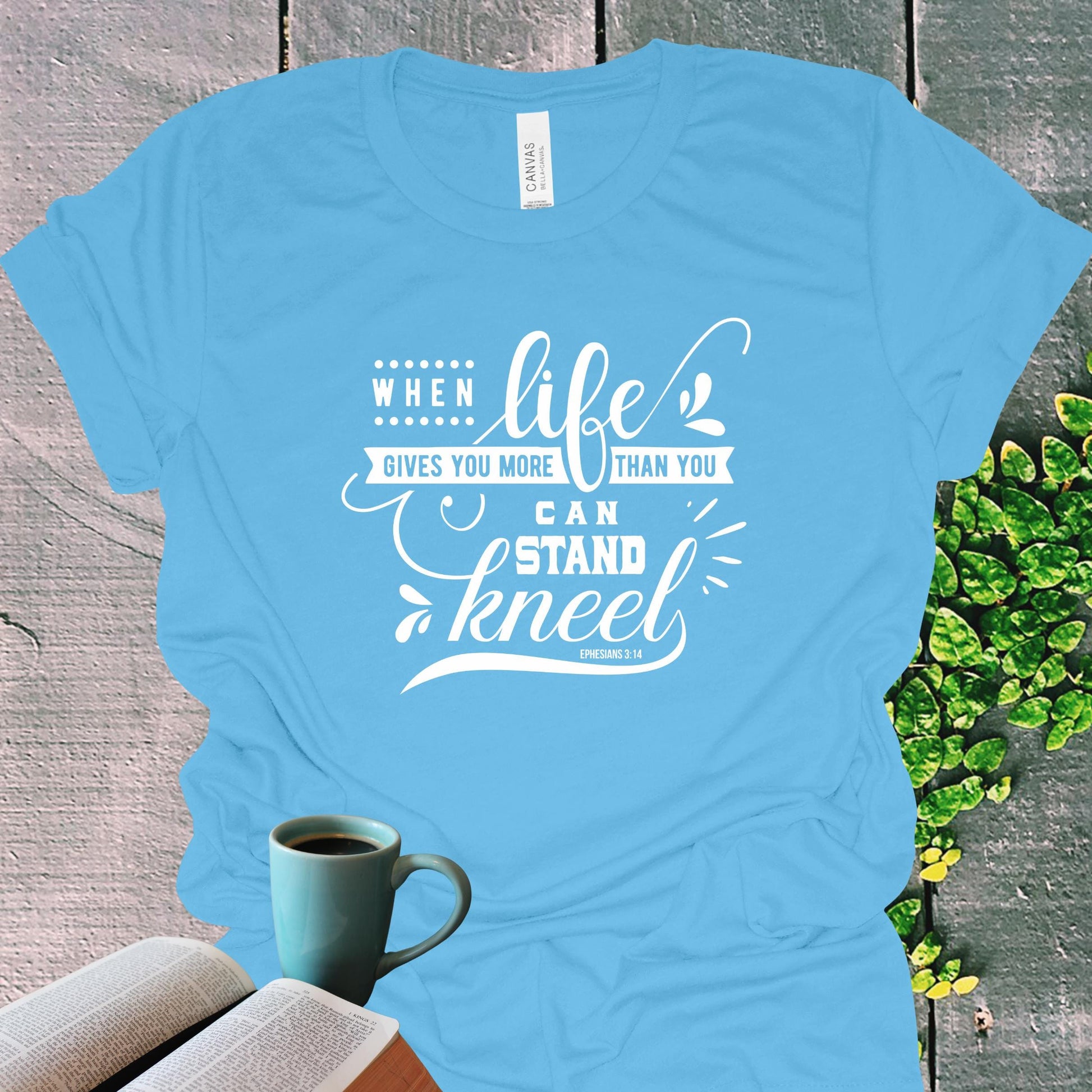 Ephesians 3:14 Prayer Christian T-Shirt from Lewey’s Merch