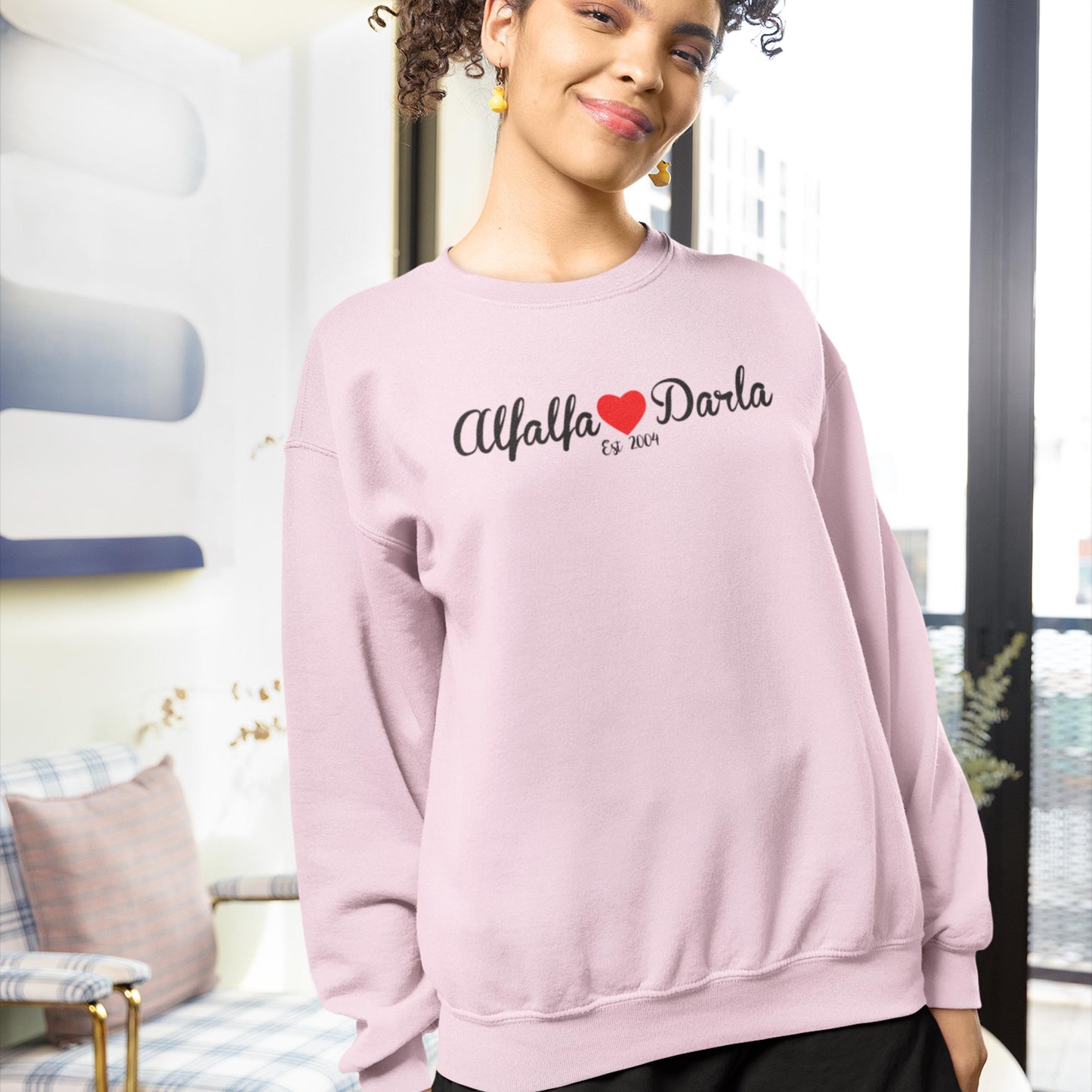 Personalized Darla and Alfalfa Quote Sweatshirt from Lewey's Merch