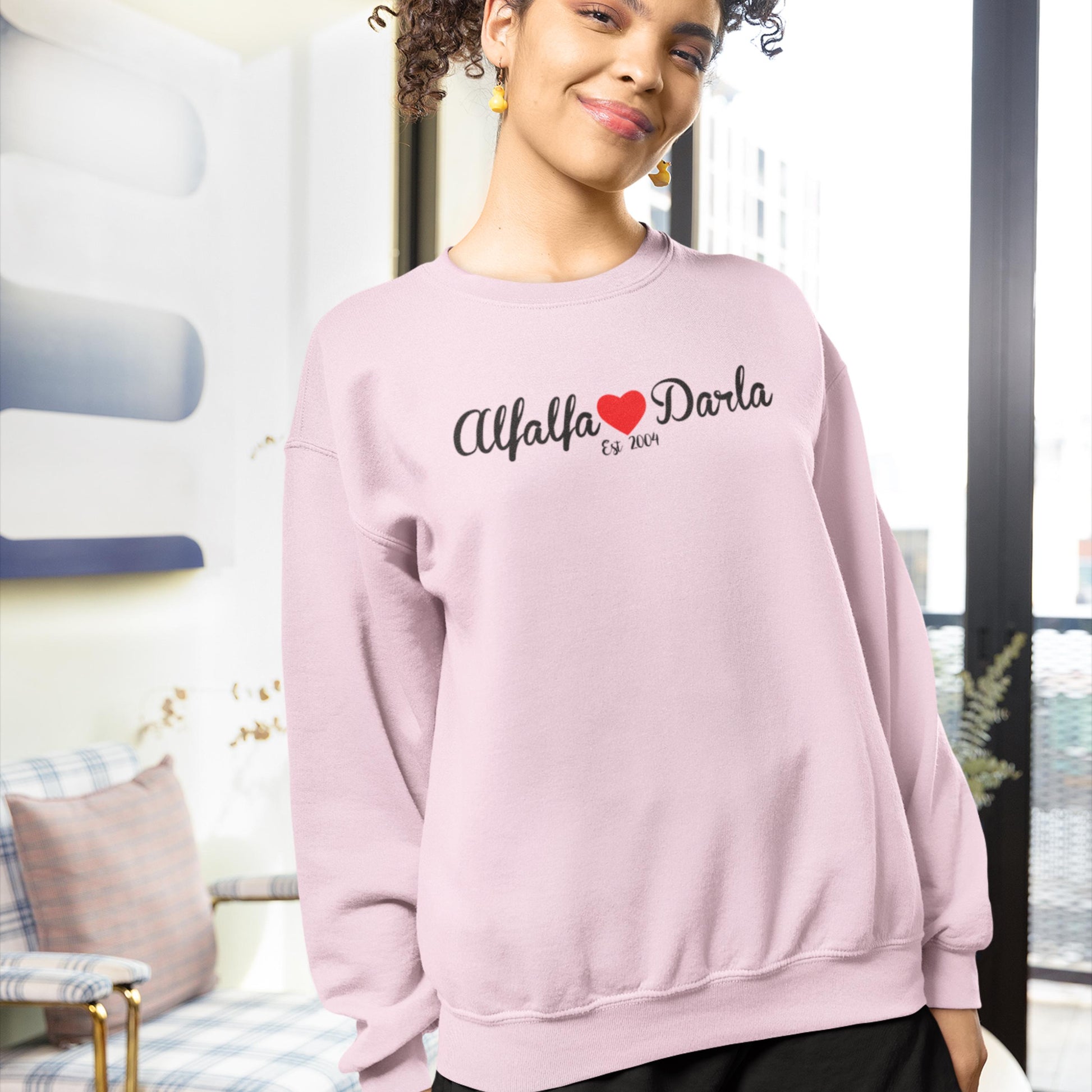 Personalized Darla and Alfalfa Quote Sweatshirt from Lewey's Merch