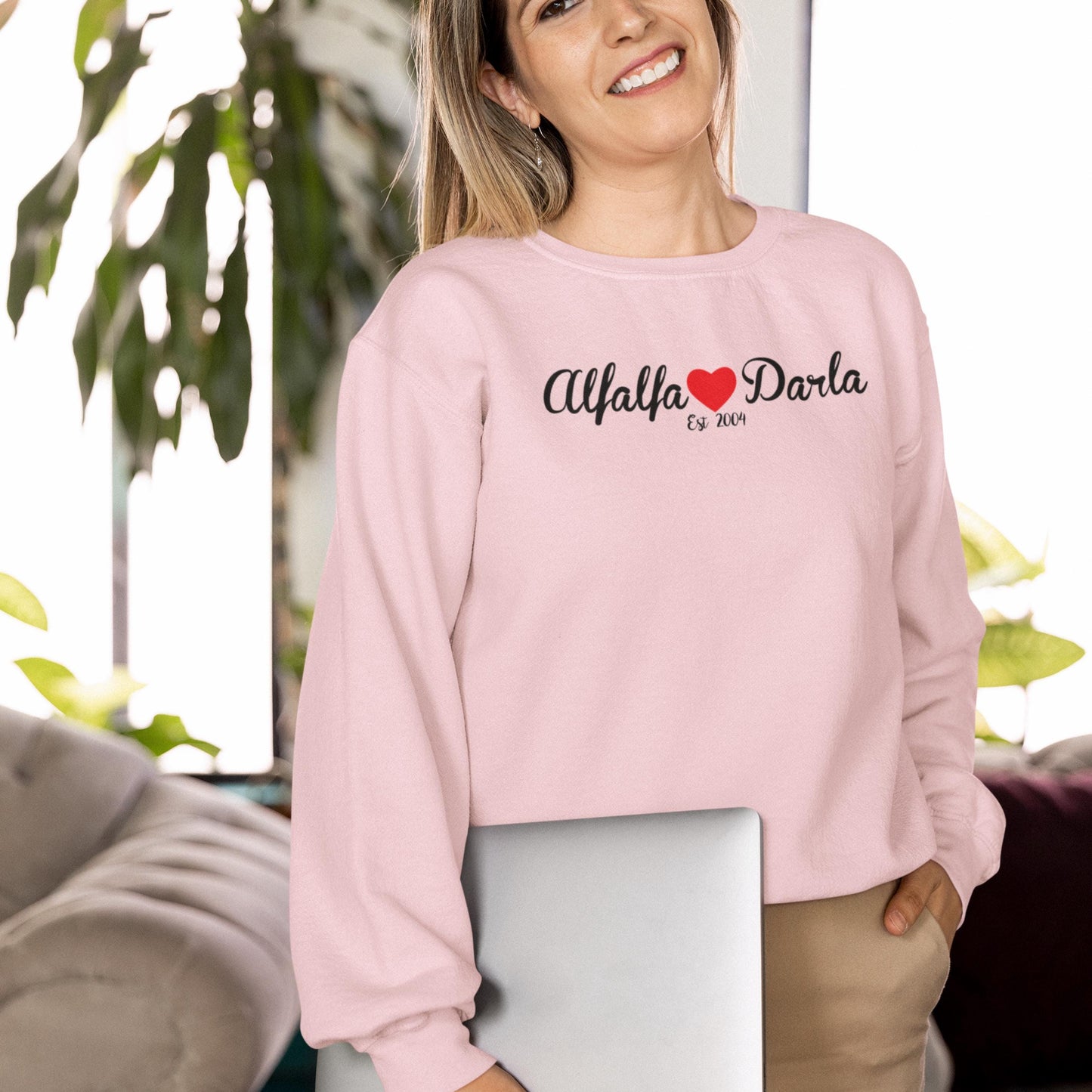 Personalized Darla and Alfalfa Quote Sweatshirt from Lewey's Merch