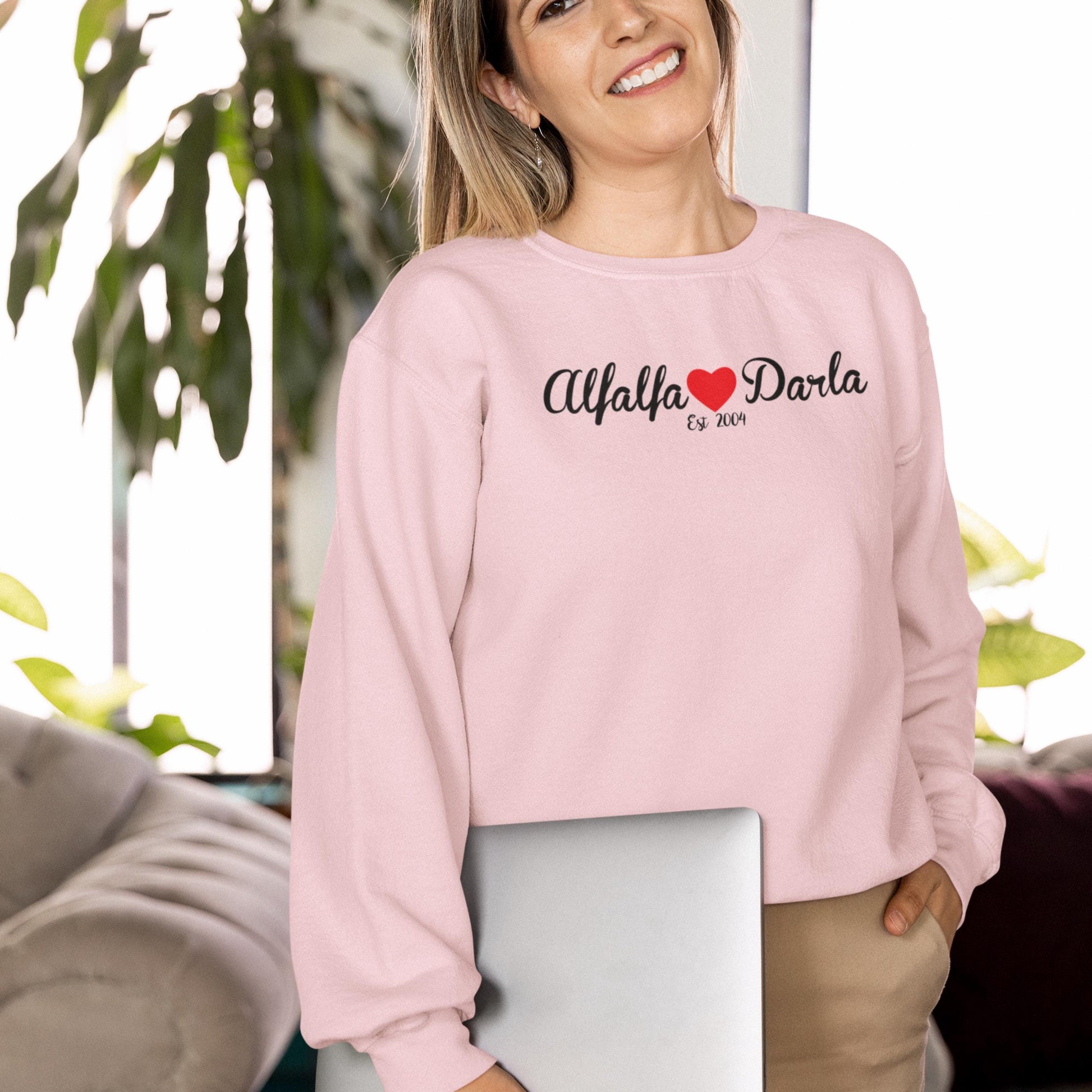 Personalized Darla and Alfalfa Quote Sweatshirt from Lewey's Merch