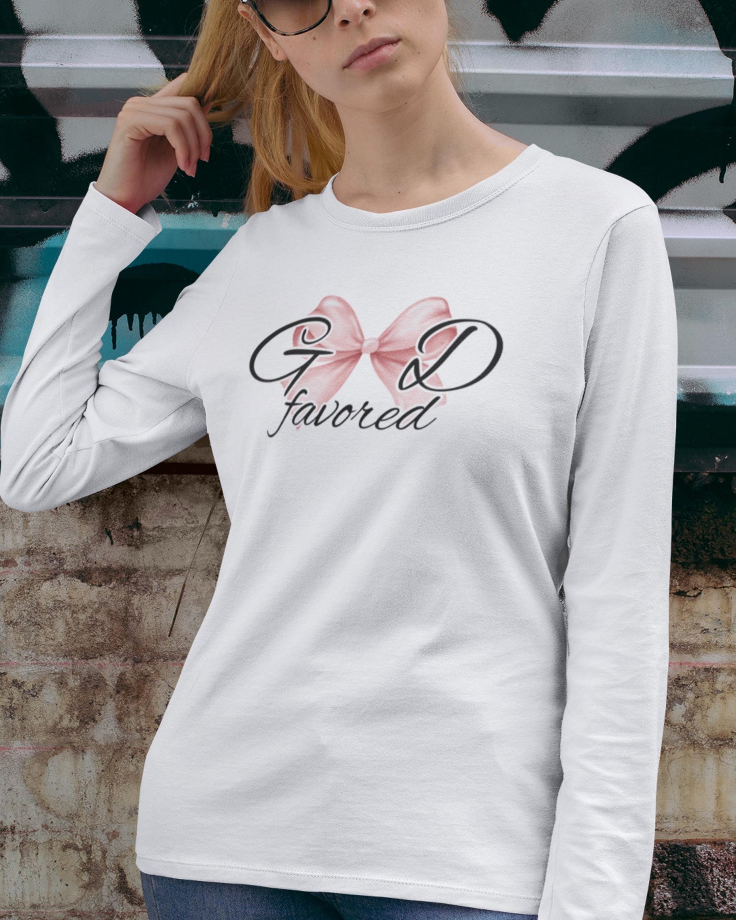 God Favored Christian long sleeve shirt from Lewey’s Merch