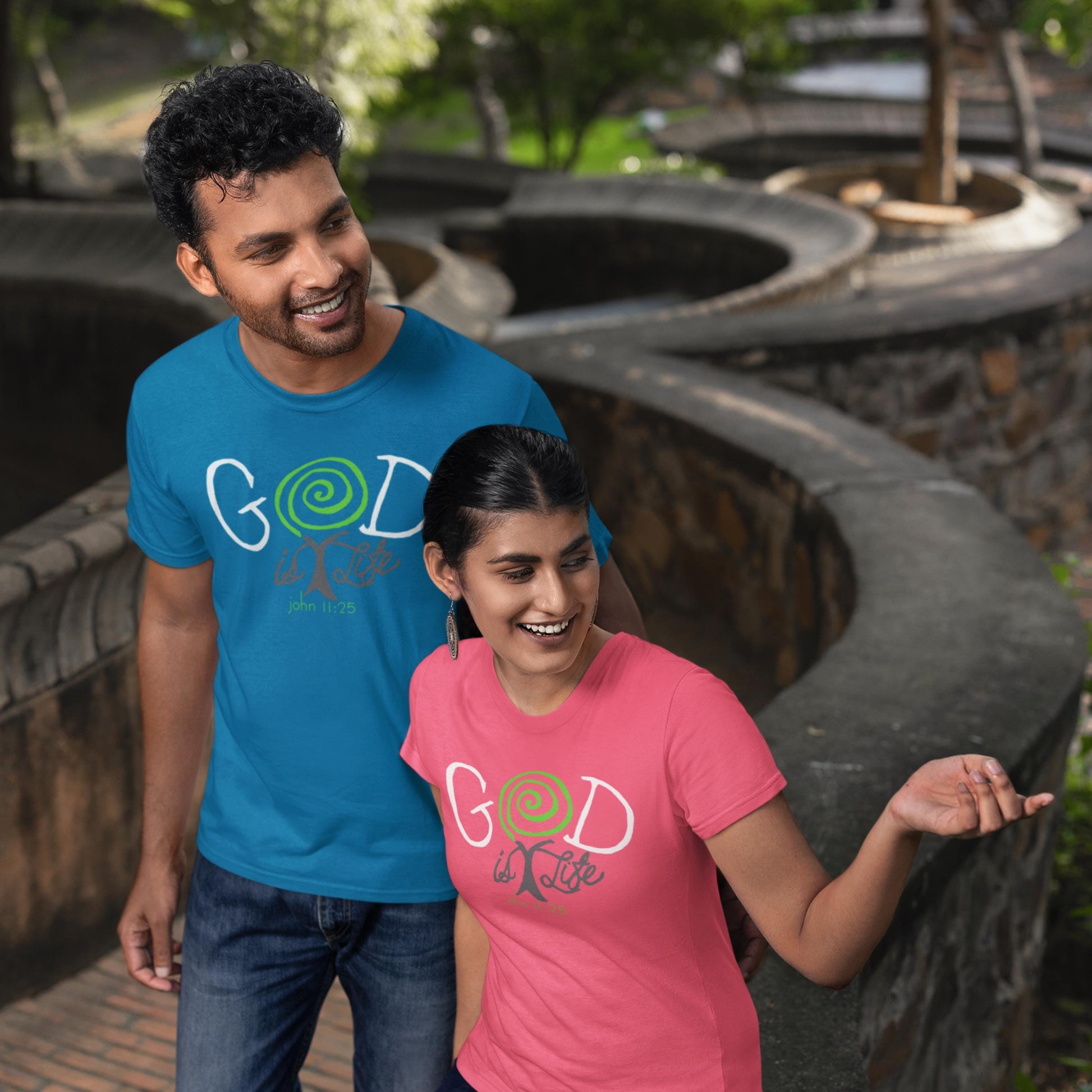 God Is Life John 11:25 Christian T-Shirt from Lewey’s Merch