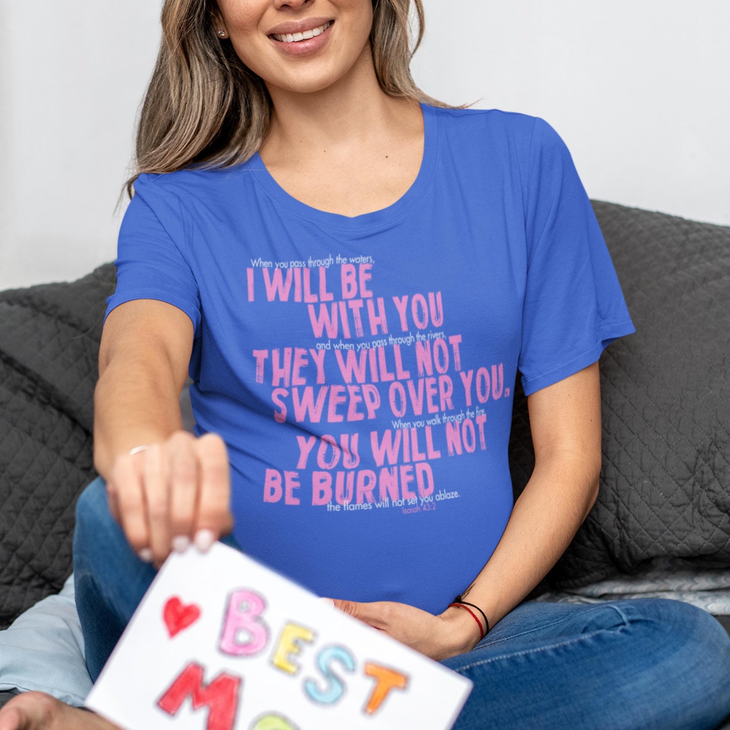 Isaiah 43:2 Comfort Colors Christian T-Shirt from Lewey’s Merch