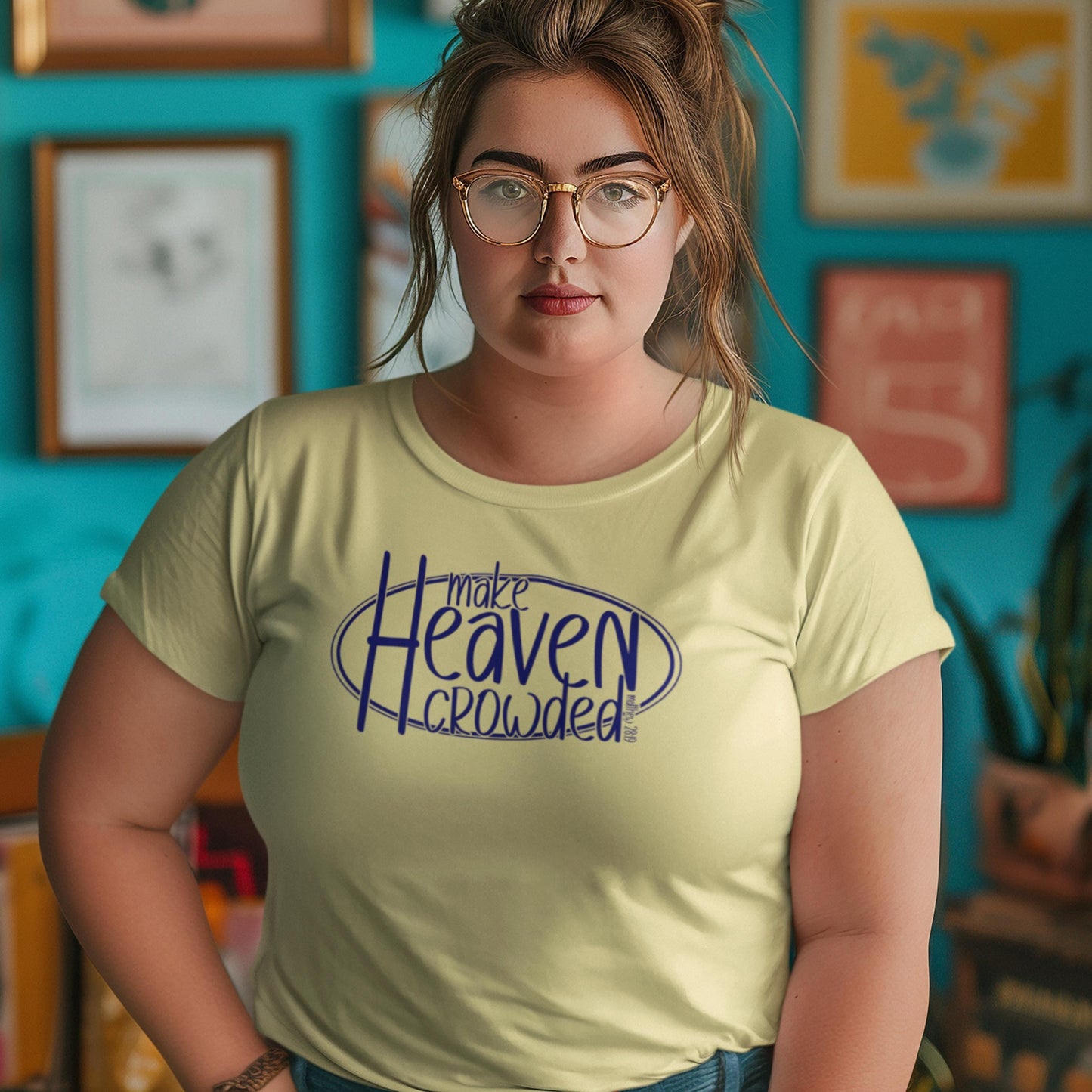 Make Heaven Crowded Comfort Colors Christian T-Shirt from Lewey’s Merch