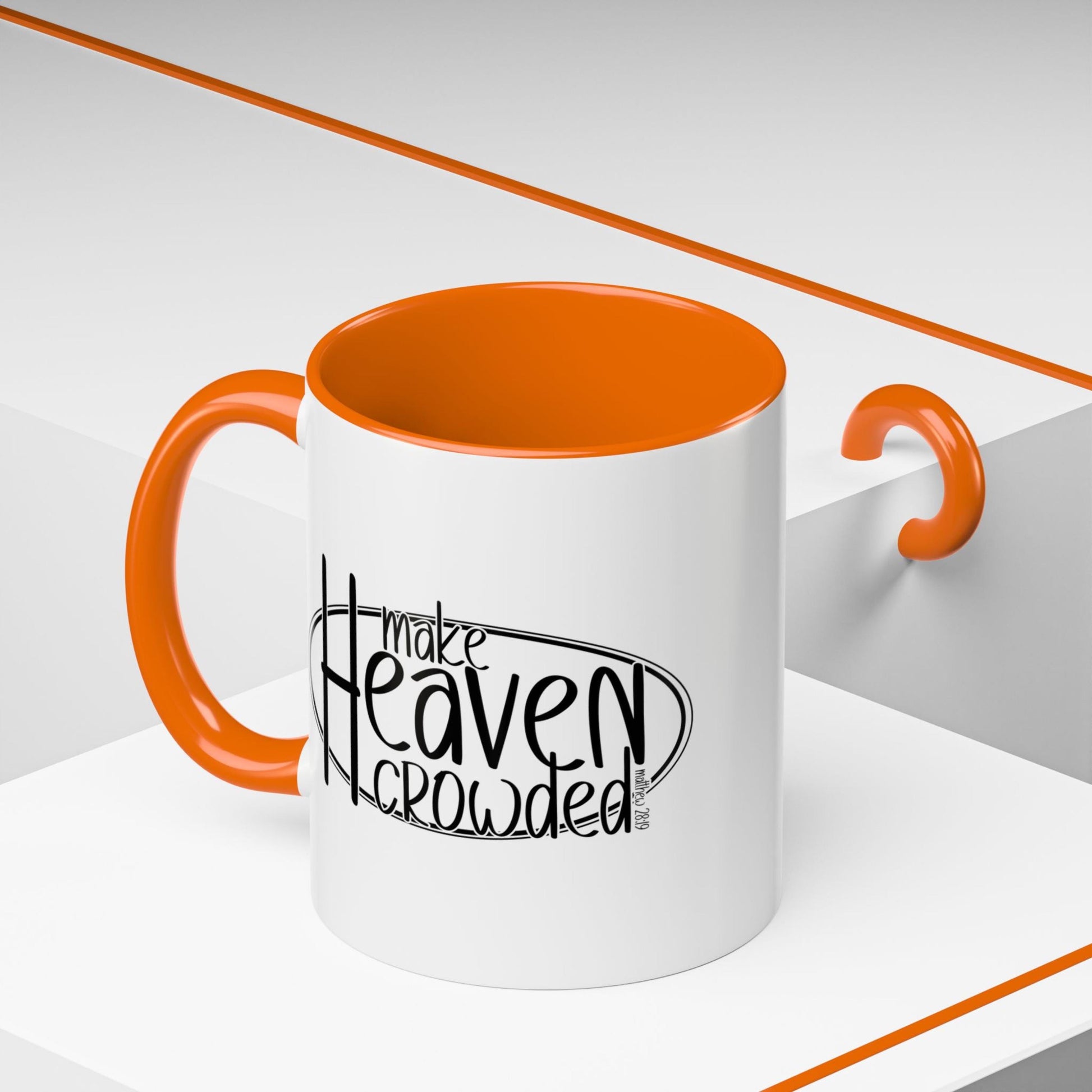 Make Heaven Crowded Accent Christian Mug from Lewey's Merch