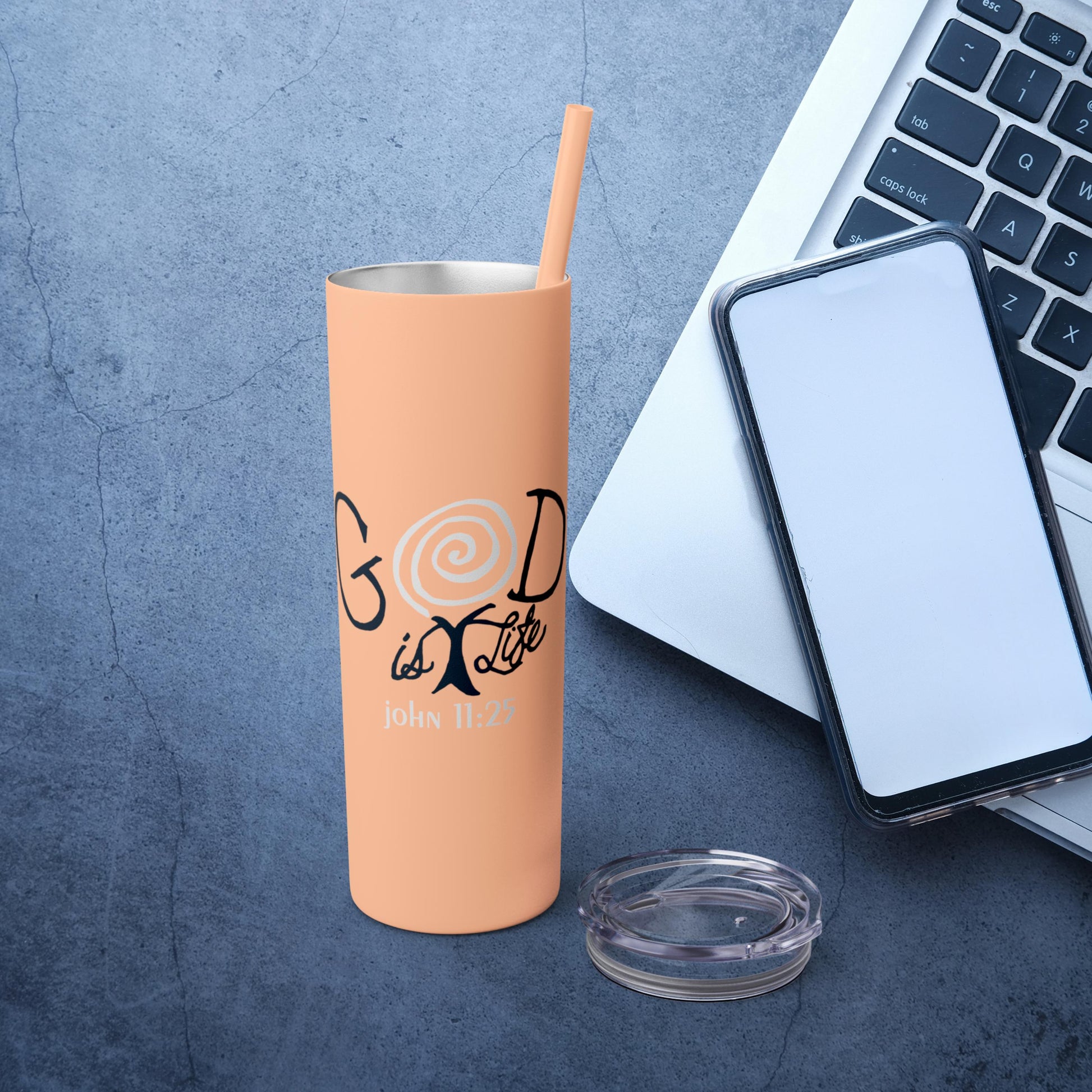 Inspirational Christian 20oz Skinny Tumbler from Lewey's Merch