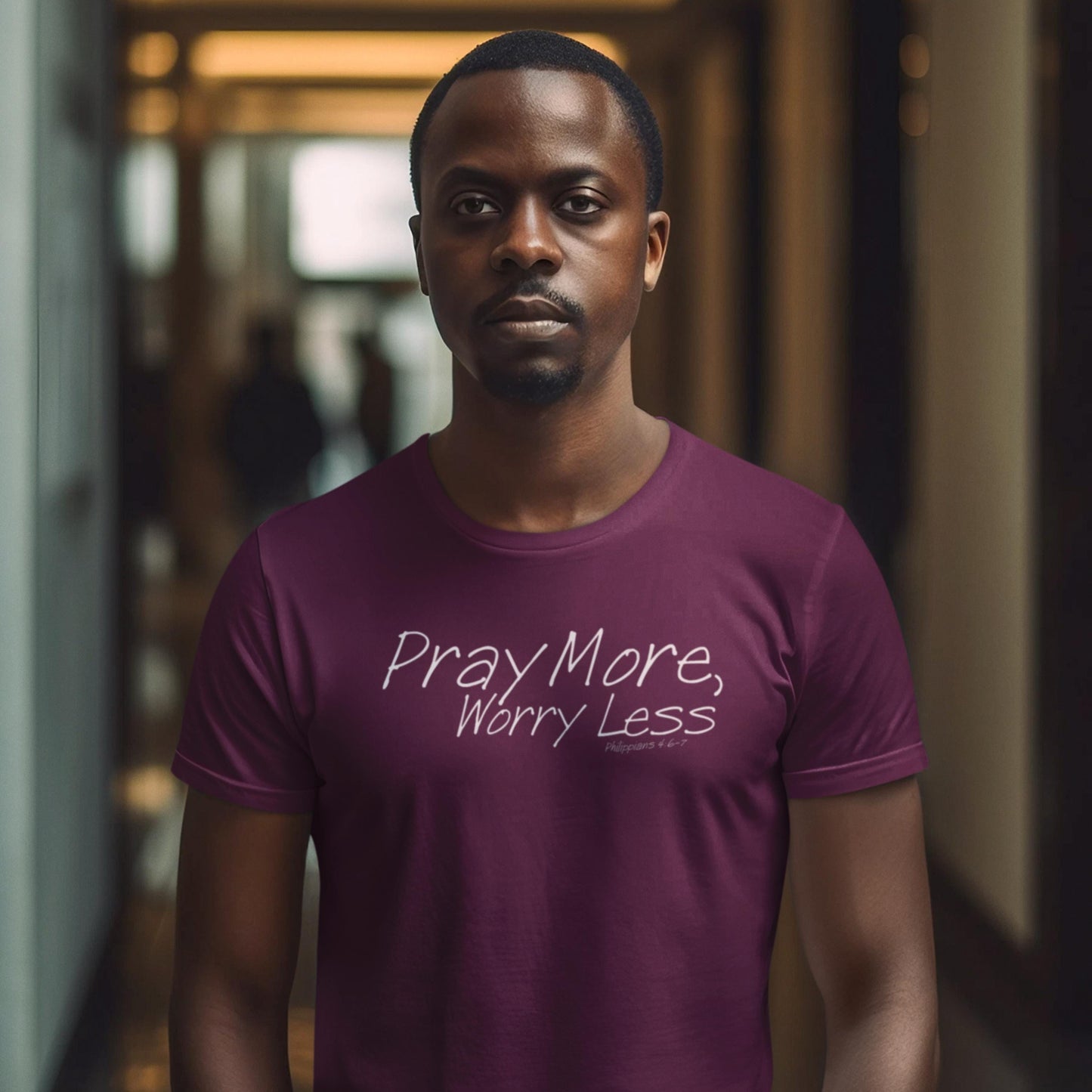 Pray More Worry Less Christian T-shirt from Lewey’s Merch