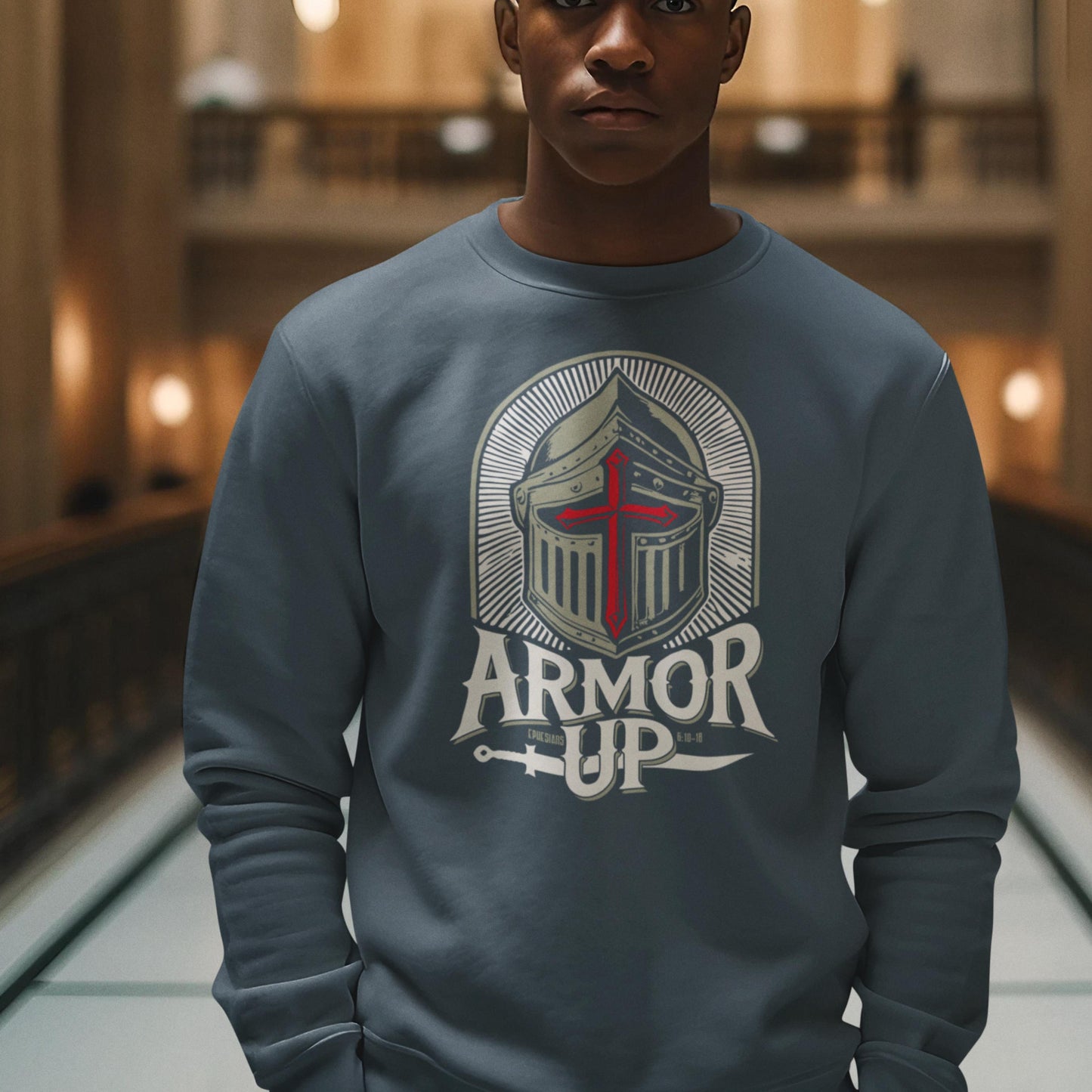 Armor Up Ephesians 6 Christian Sweatshirt from Lewey’s Merch