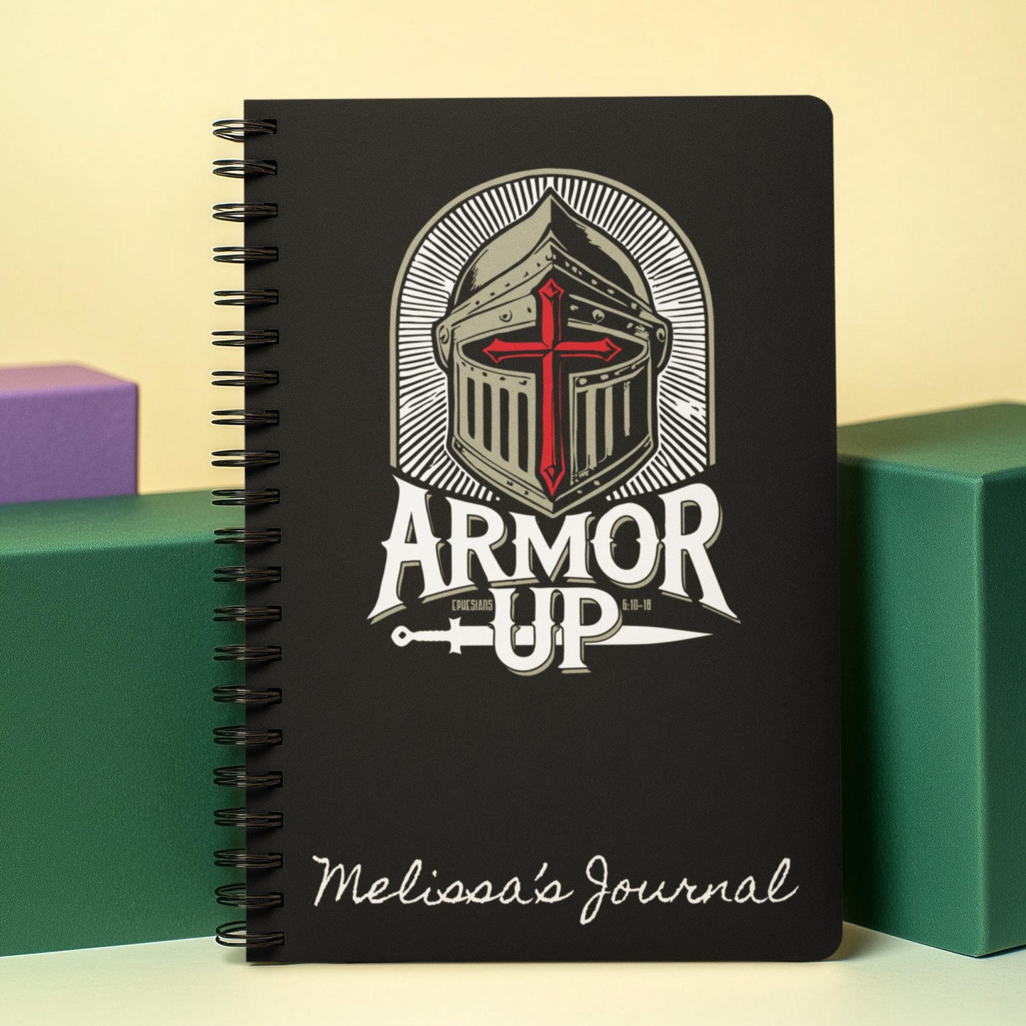 Armor Up Personalized Christian Journal from Lewey's Merch