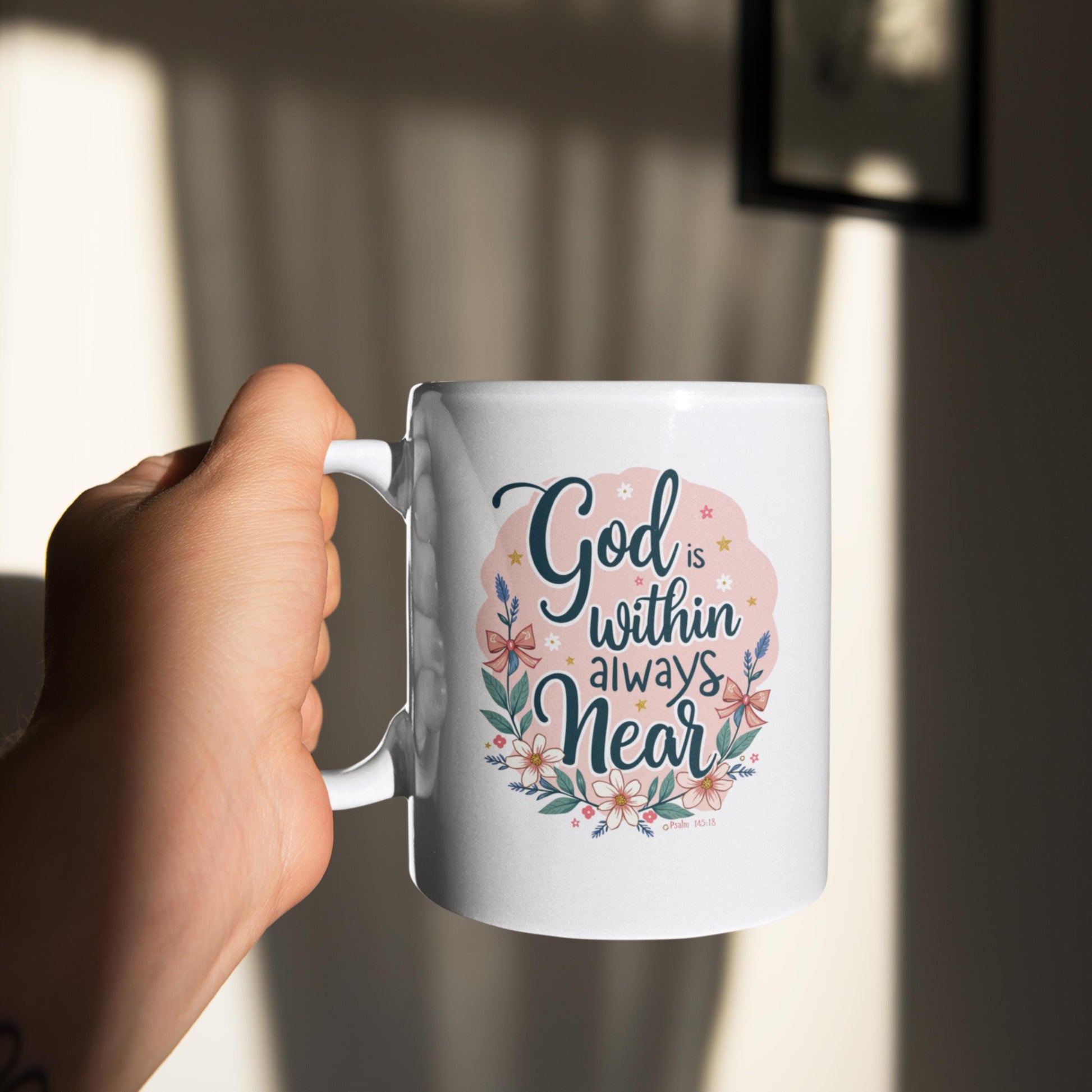 Personalized God Is Within Christian Mug from Lewey's Merch