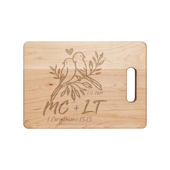 Love Birds Custom Kitchen Cutting Board from Lewey's Merch