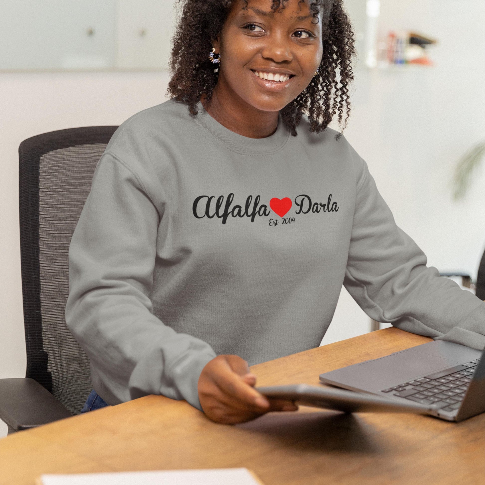 Personalized Darla and Alfalfa Quote Sweatshirt from Lewey's Merch