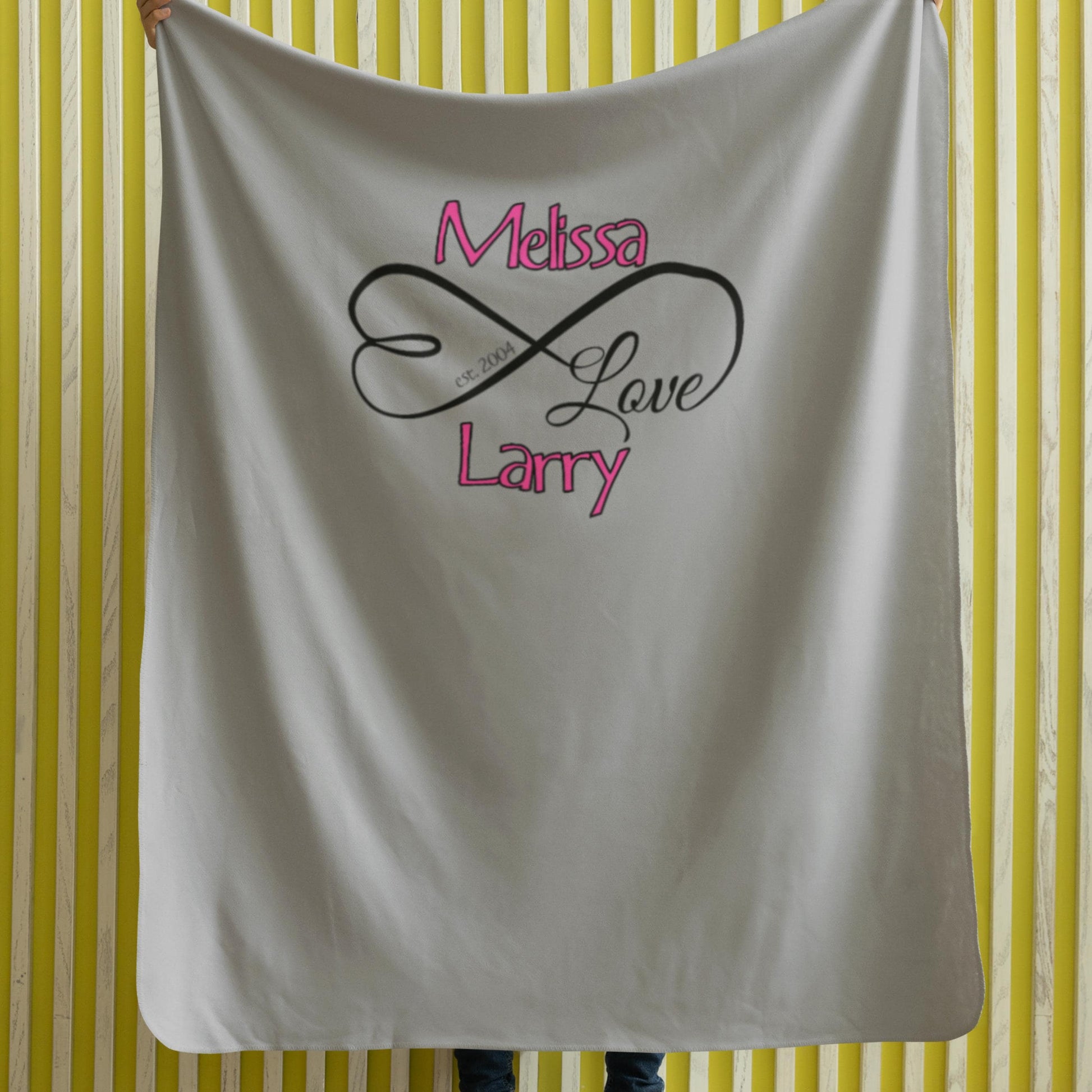 Custom Infinity Sherpa Blanket for Couples from Lewey's Merch