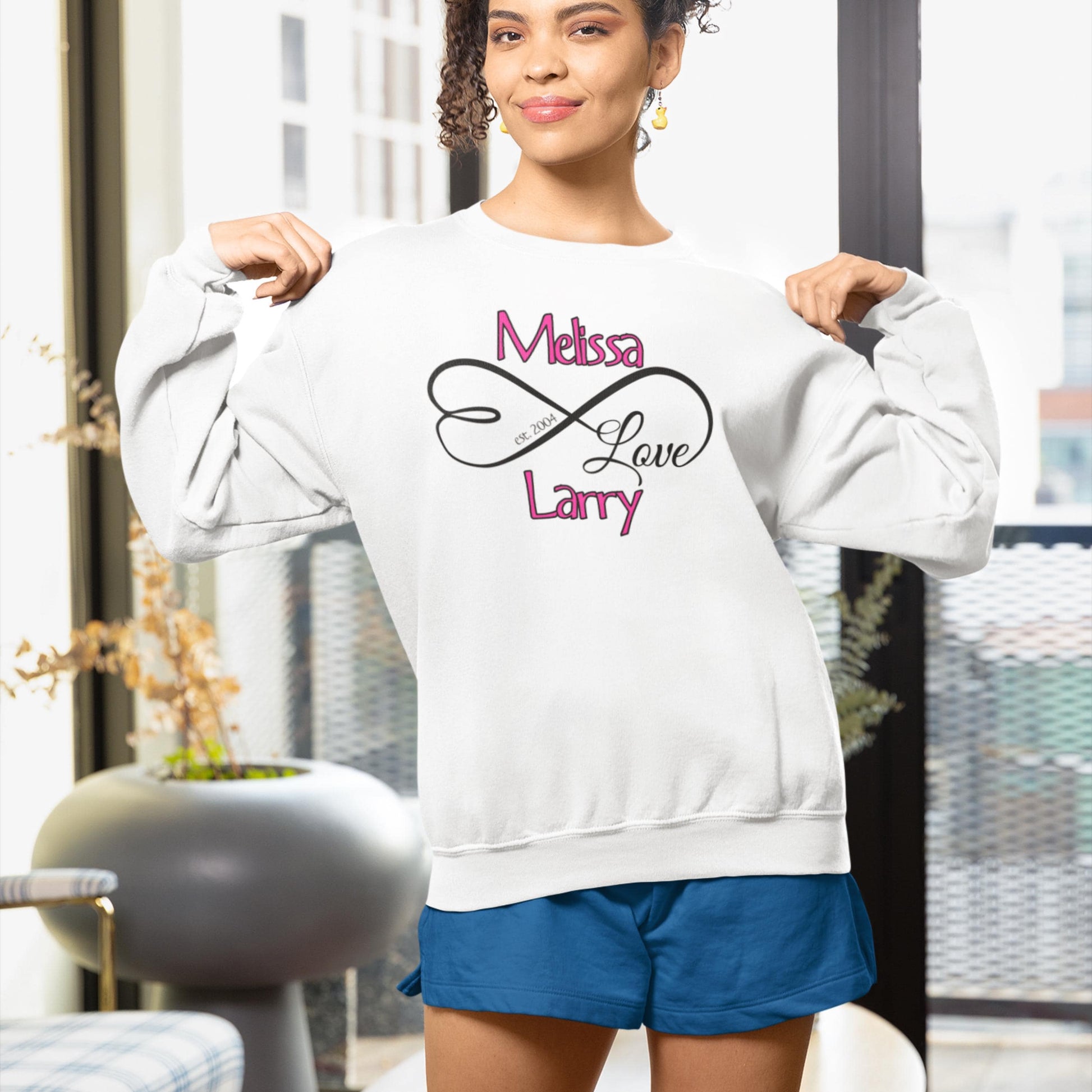 Personalized Infinity Symbol Sweatshirt from Lewey's Merch