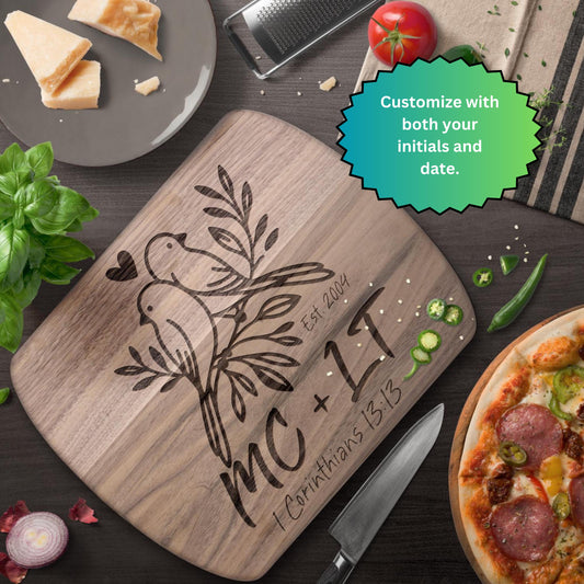 Love Birds Personalized Cutting Board from Lewey's Merch