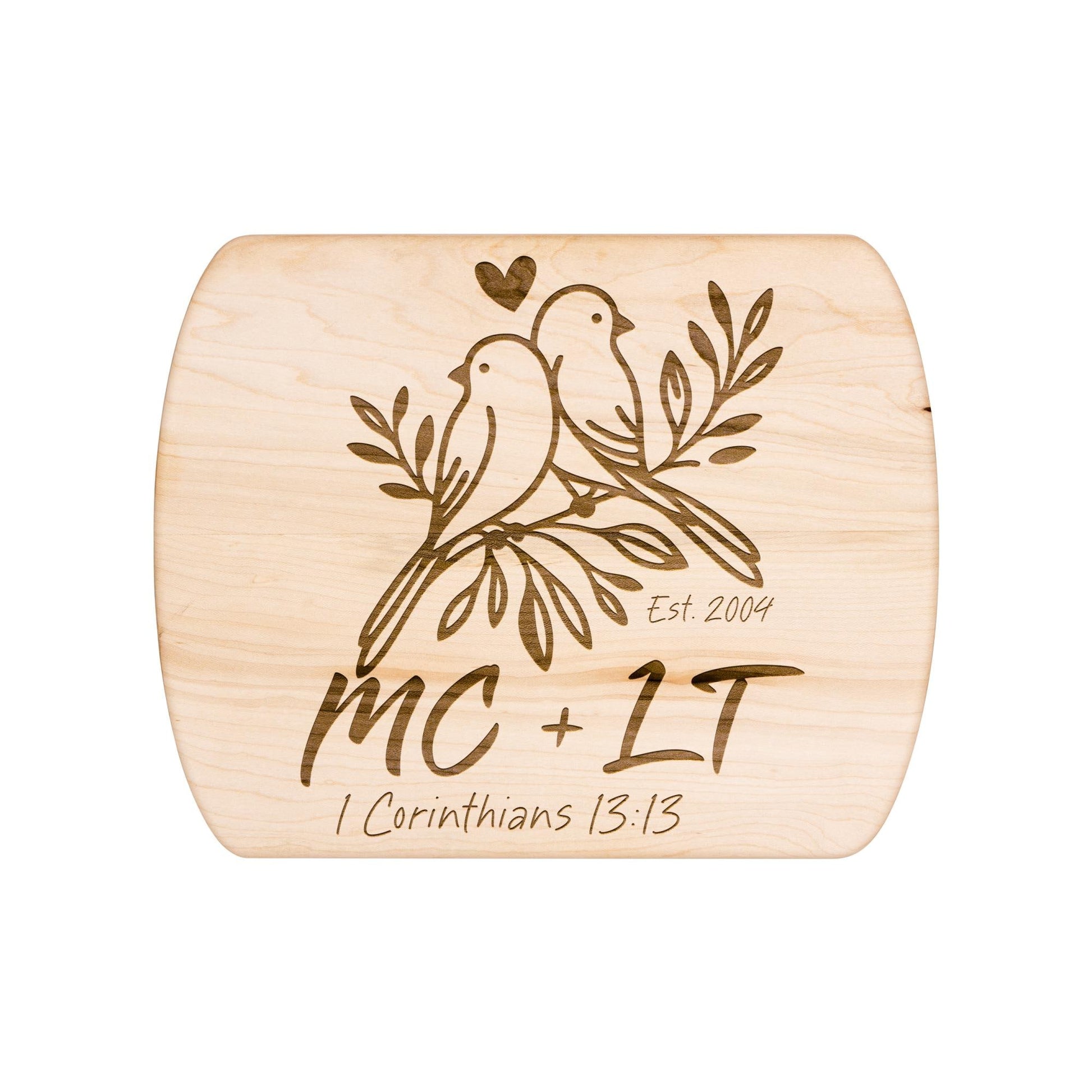 Love Birds Personalized Cutting Board from Lewey's Merch