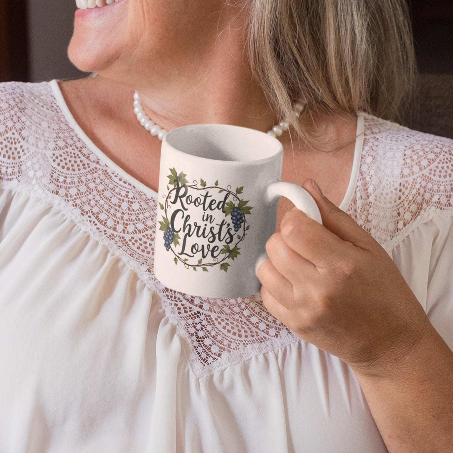 Rooted in Christ's Love Christian Mug from Lewey's Merch