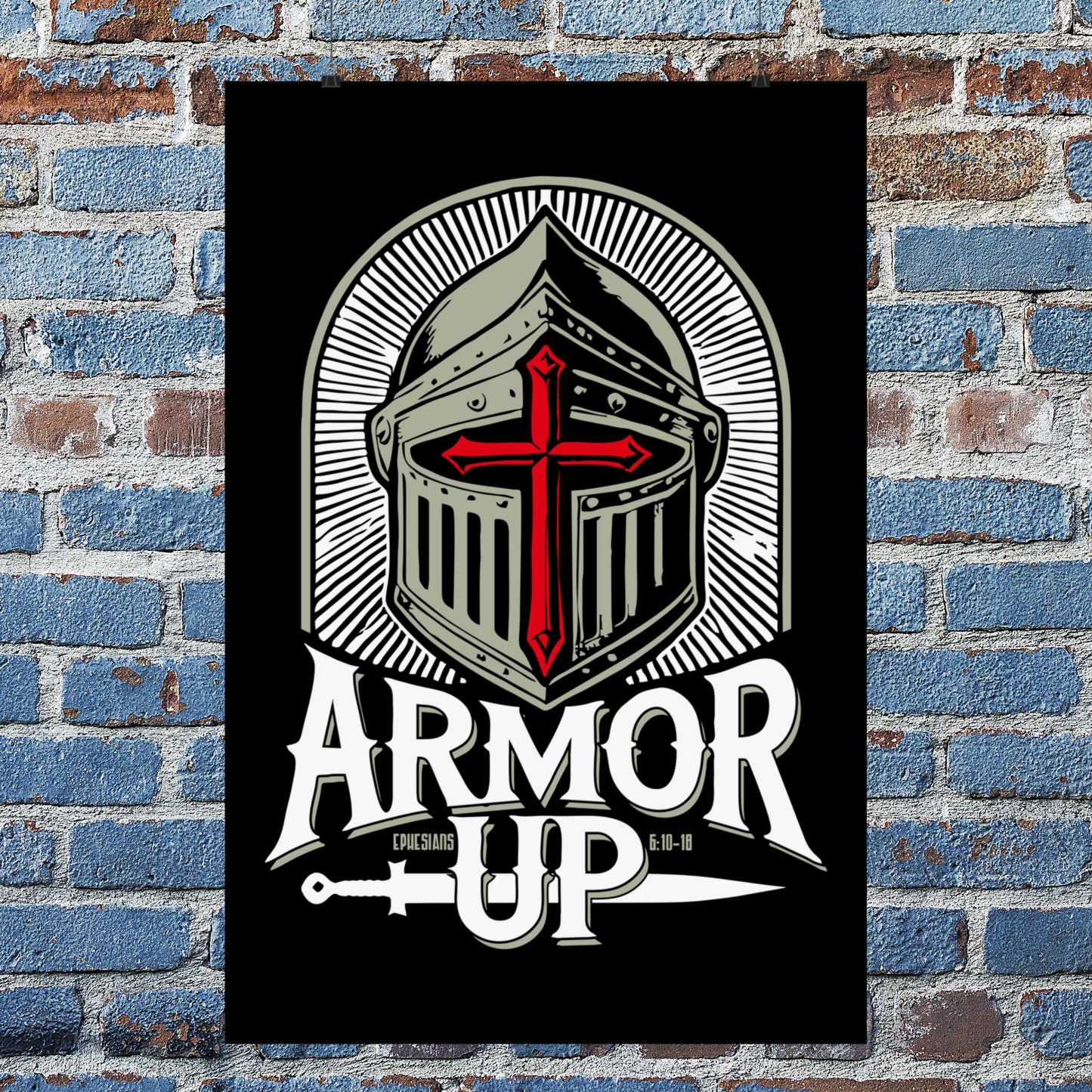 Armor Up Ephesians 6 Christian Poster from Lewey's Merch