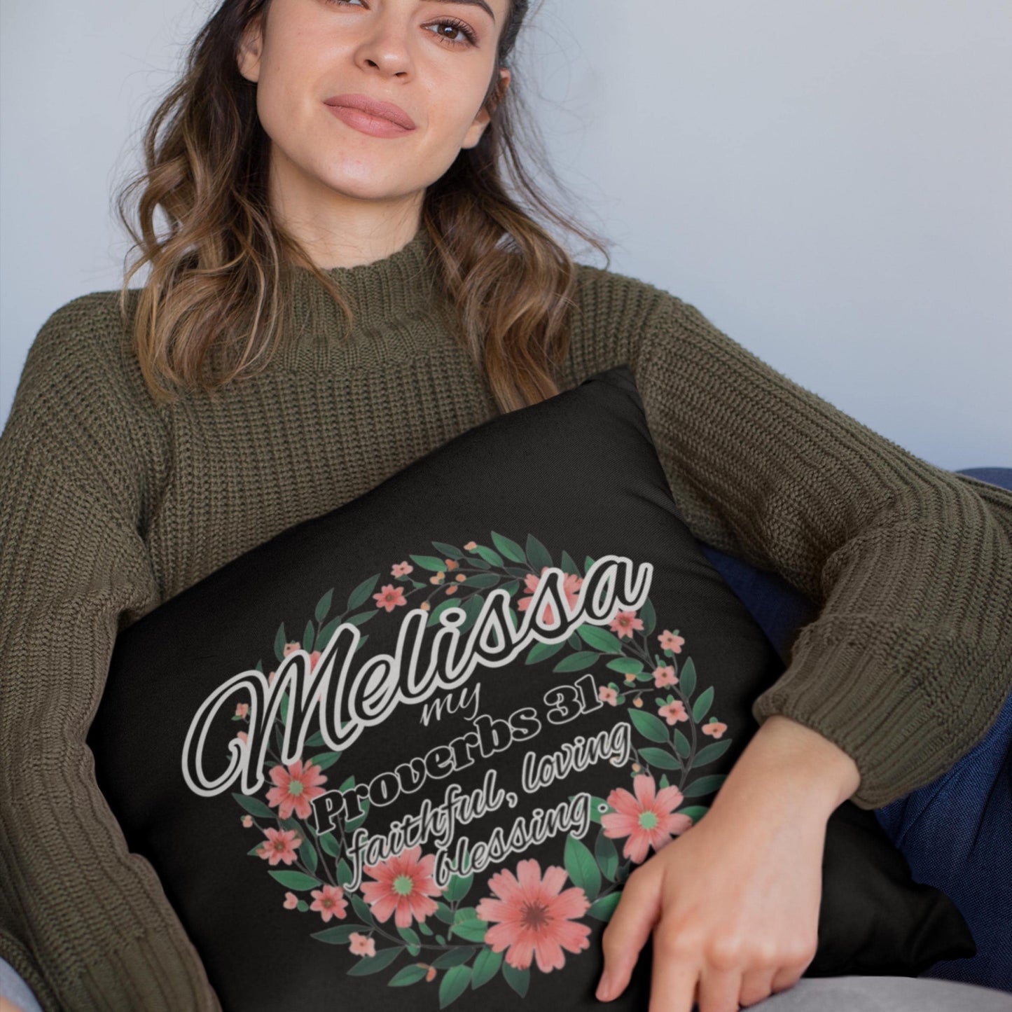 Proverbs 31 Woman Faith-Based Pillow from Lewey's Merch