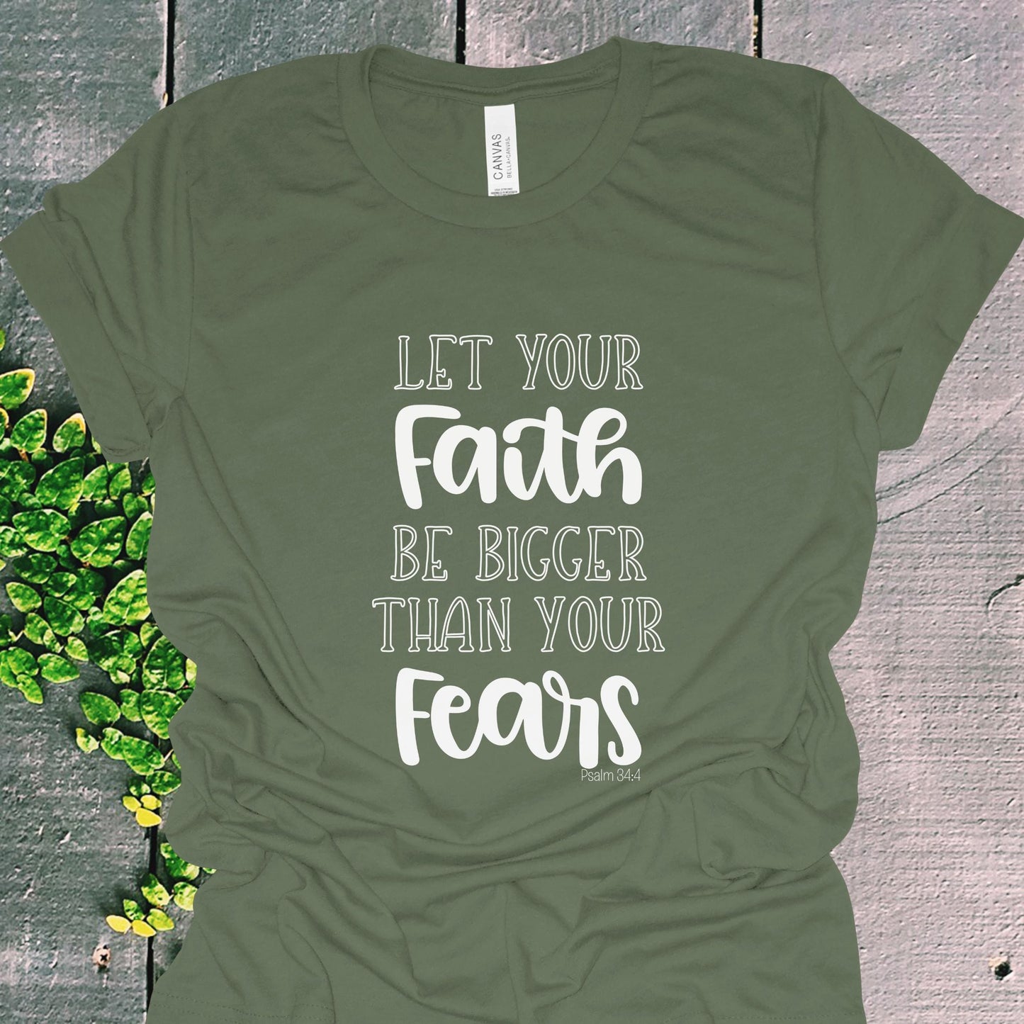 Faith Over Fears Christian Graphic Tee from Lewey’s Merch